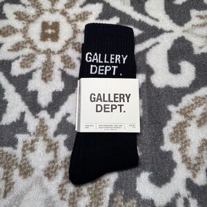 Unisex Gallery Dept “Clean White Socks” In Black OS (One Size)